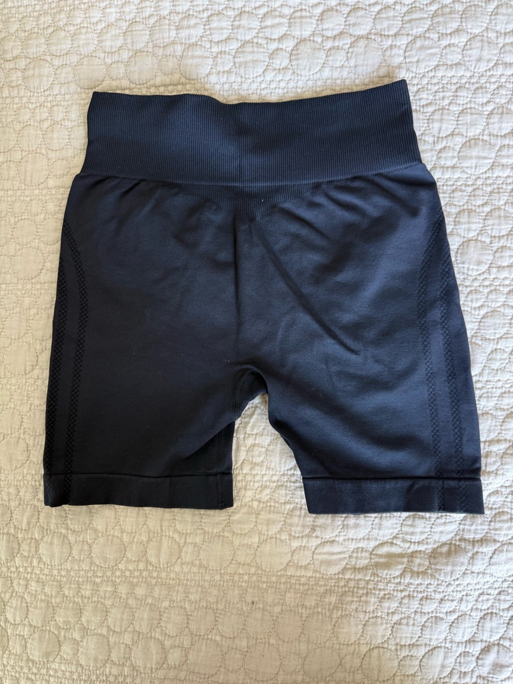 High-Waist Black Active Biker Shorts
